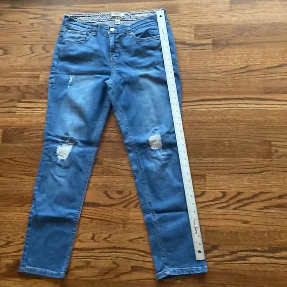 Vintage America Jeans Sz 10 medium wash EC floral inside band very cute! Spring - Picture 10 of 10